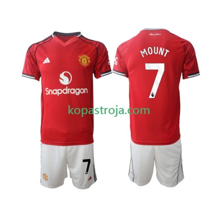 Billiga Fotbollströjor Manchester United Mason Mount 7 Barn Hemma tröja 2025/26 Kortärmad